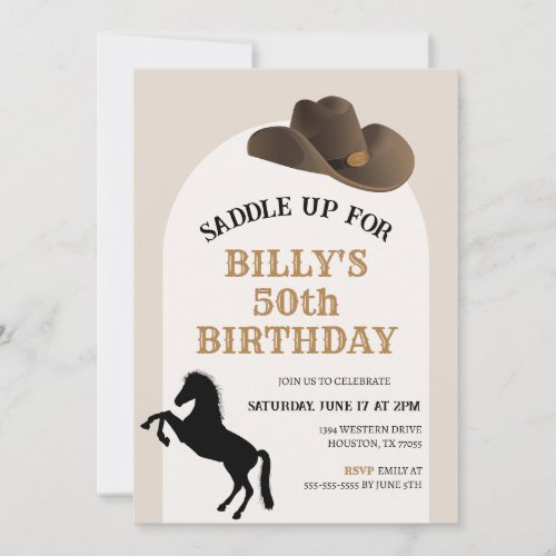 Saddle Up Country Birthday Invitation 