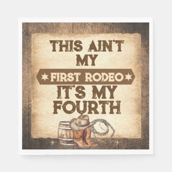Saddle Up Country Western Birthday Decor Napkins by YourMainEvent at Zazzle