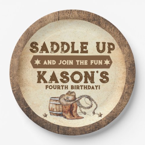 Saddle Up Country Western Birthday  Paper Plates