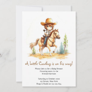Saddle Up: Cowboy Baby Shower Adventure Invitation
