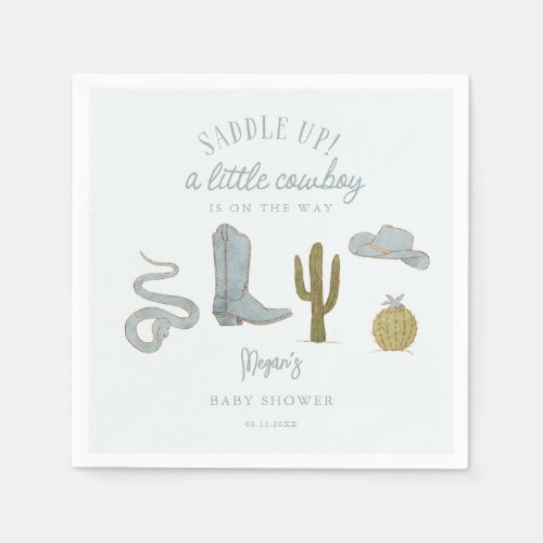 Saddle Up Cowboy Baby Shower Napkins