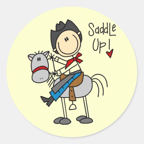 Saddle Up Cowboy Tshirts and Gifts Classic Round Sticker