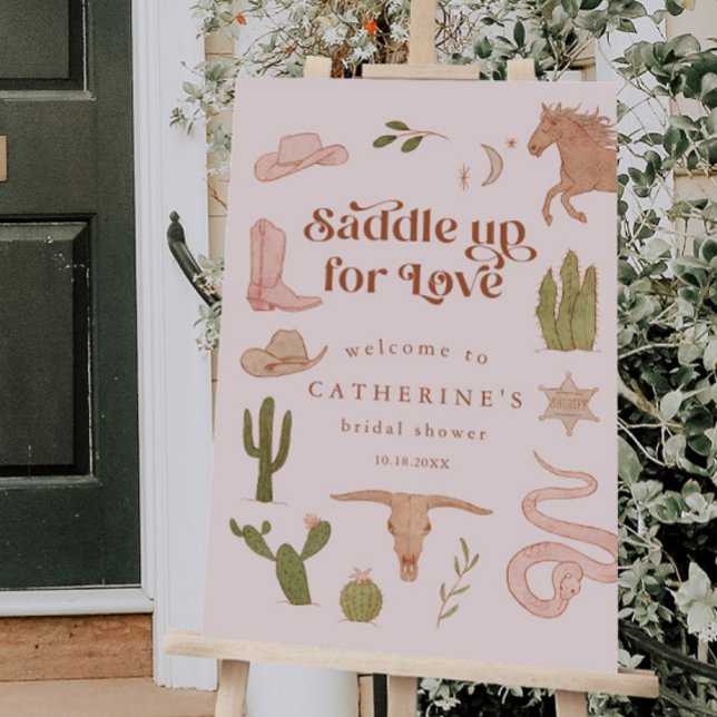 Saddle Up For Love Bridal Shower Welcome Sign (Creator Uploaded)
