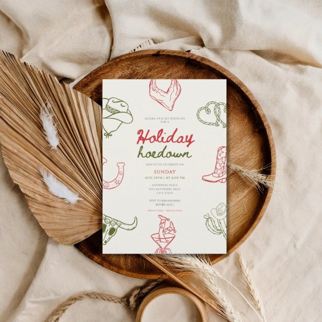 Saddle up holiday hoedown party invitation (Creator Uploaded)