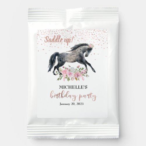 Saddle Up Horse Birthday party pink Favor Lemonade Drink Mix