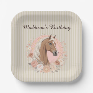 Saddle Up Horse Party Paper Plates