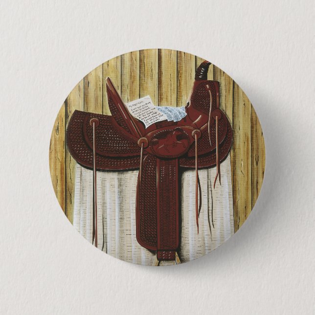 Saddle Up Pinback Button (Front)