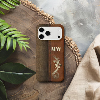 Saddle Up Tan Faux Leather iPhone 17 Pro Max Case