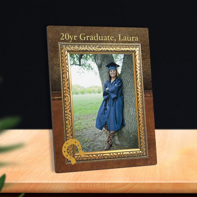 Saddle Up Tan Faux Leather Graduate Plaque (Creator Uploaded)