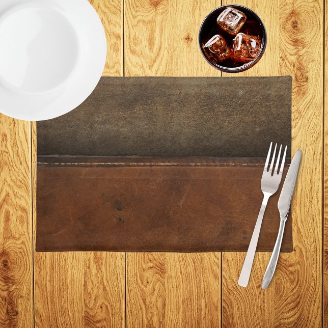 Saddle Up Tan Faux Leather Placemat (Creator Uploaded)