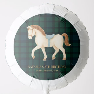 Saddle Up Vintage Preppy Horse Birthday Balloon