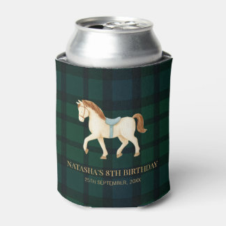 Saddle Up Vintage Preppy Horse Birthday Can Cooler