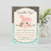 Saddle Up Western Baby Shower Invitations (Standing Front)