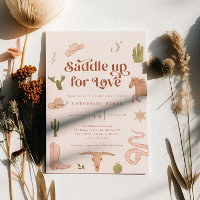 Saddle Up Western Bridal Shower Invitation