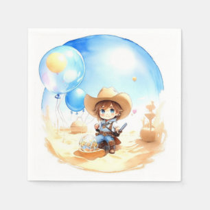 Saddle Up: Western Cowboy Baby Shower Napkins