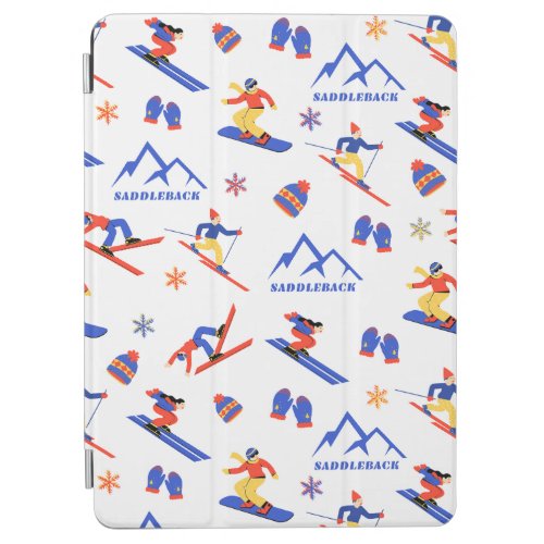 Saddleback Mountain Maine Ski Snowboard Pattern iPad Air Cover