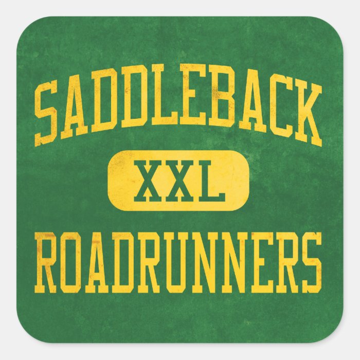 Saddleback Roadrunners Athletics Square Stickers