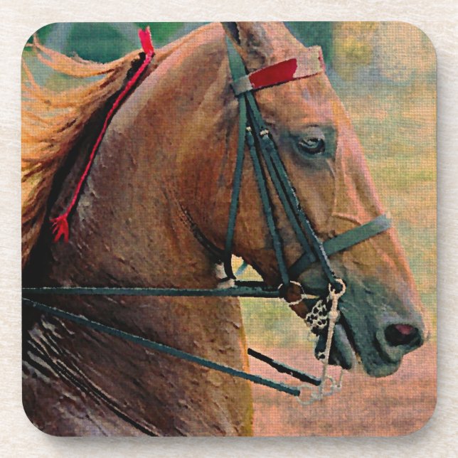 Saddlebred Faux Painting Beverage Coaster (Front)