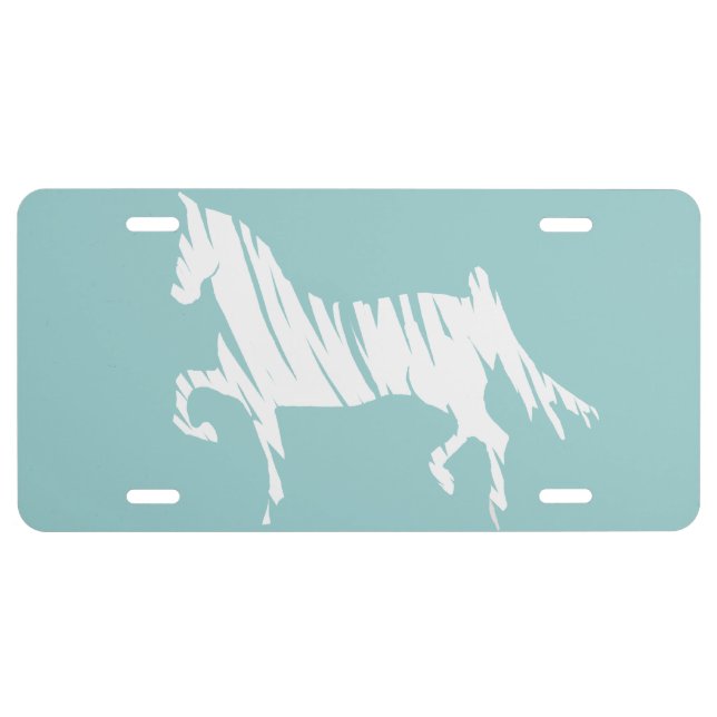 Saddlebred Horse Art License Plate (Front)