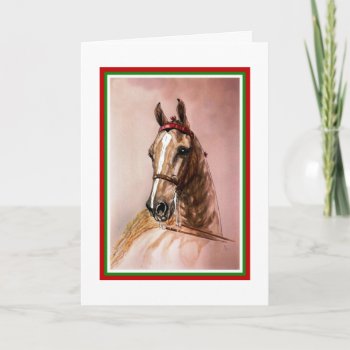 Saddlebred Horse Christmas Card by GailRagsdaleArt at Zazzle