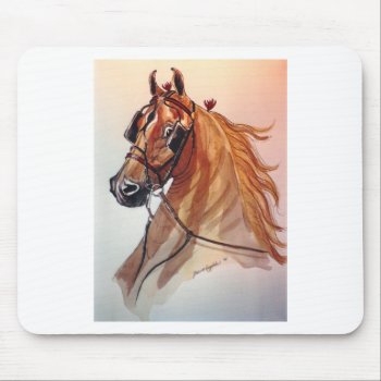 Saddlebred Horse Fine Harness Mouse Pad by GailRagsdaleArt at Zazzle