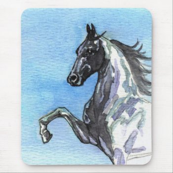 Saddlebred Horse Mousepad-shades Of Blue Mouse Pad by GailRagsdaleArt at Zazzle
