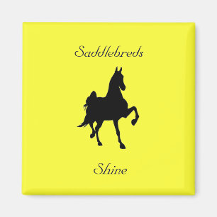 Saddlebred Horse Silhouette Magnet