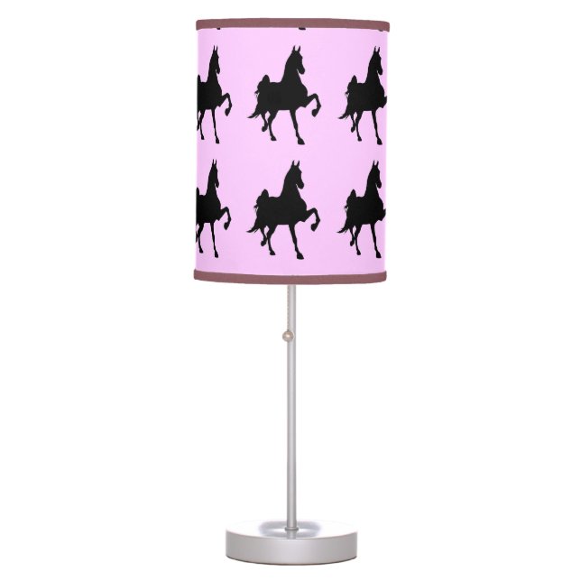 Saddlebred Horses On Parade Table Lamp (Front)