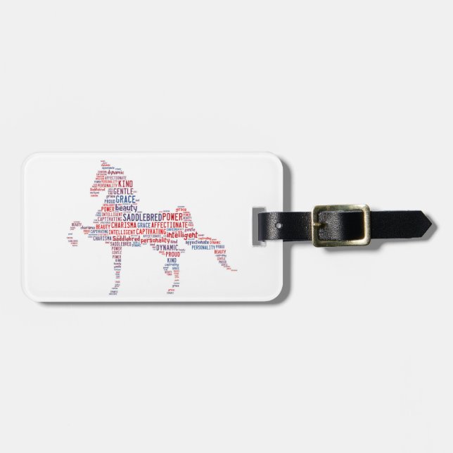 Saddlebred Luggage Tag (Front Horizontal)