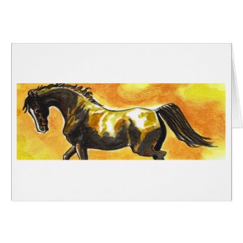 Saddlebred Morgan Horse Original Art Card by GailRagsdaleArt at Zazzle