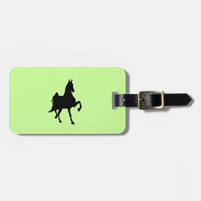 Saddlebred Silhouette Luggage Tag (Front Horizontal)
