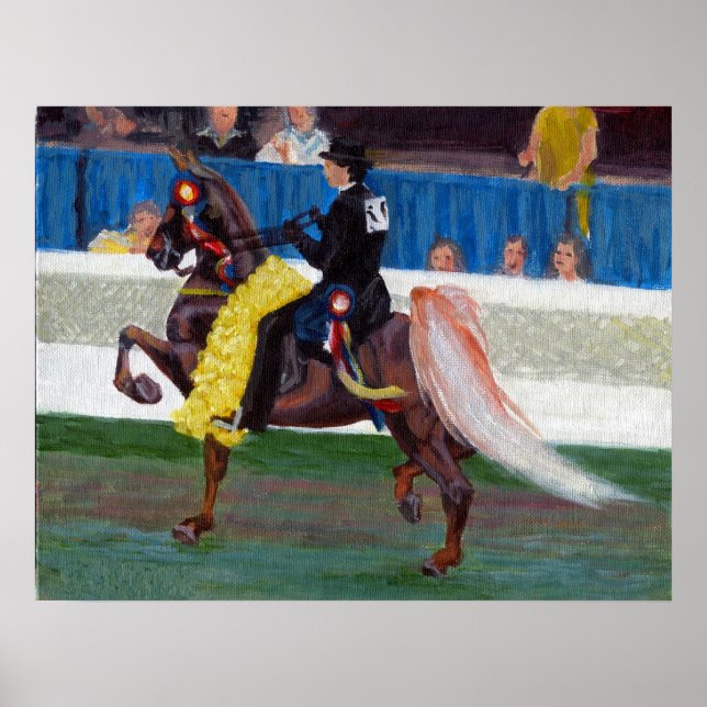 Saddlebred The Winning Pass Horse Portrait Poster (Front)
