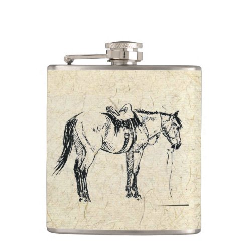 Saddled Horse Flask