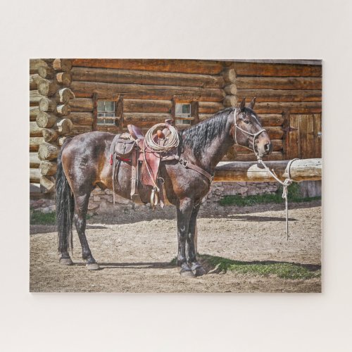Saddled Horse _ Horses _ Ranch _ 520 piece Jigsaw Puzzle