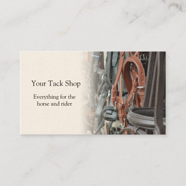 Saddlery business card (Front)