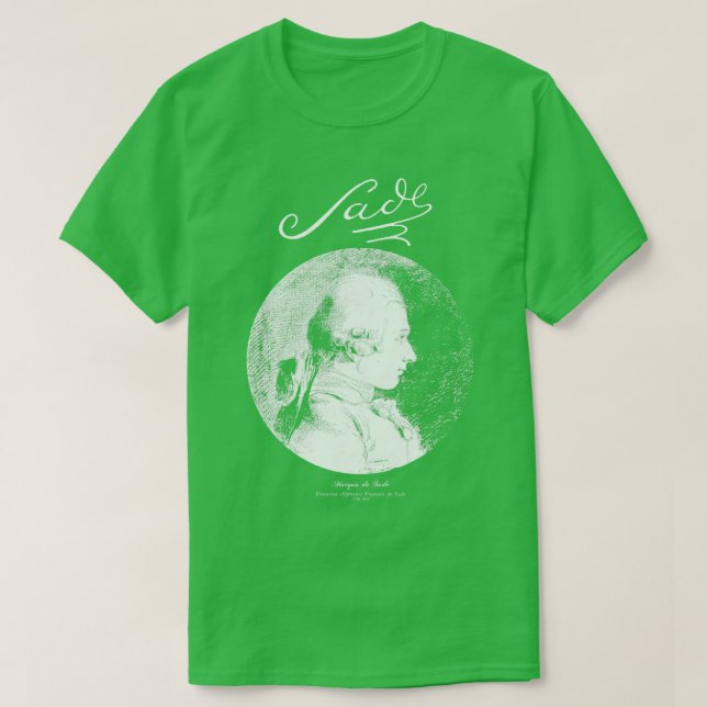 SadeMarquis de SadeFrench Writer Books T-Shirt (Design Front)
