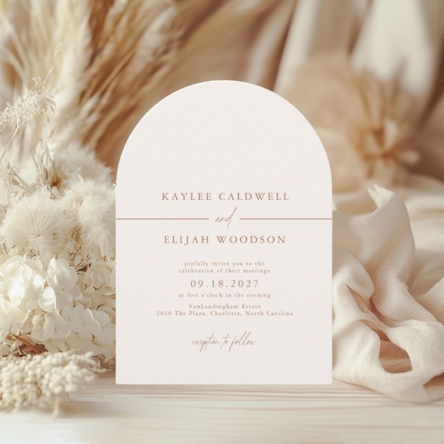 SADIE Elegant Minimalist Lines Wedding  Invitation (Creator Uploaded)