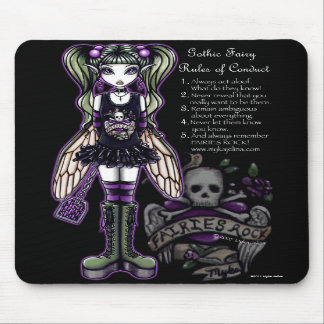 "Sadie" Gothic Fairy Rules of Conduct Mousepad