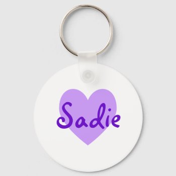 Sadie In Purple Keychain by purplestuff at Zazzle