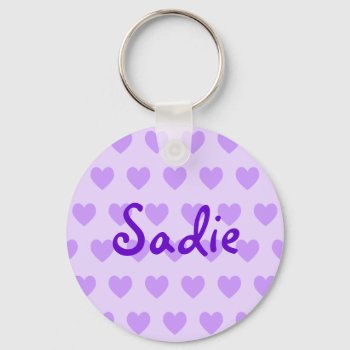Sadie In Purple Keychain by purplestuff at Zazzle