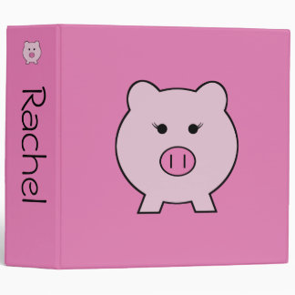 Sadie the Pink Pig ~ Cute Girly Kawaii Binder