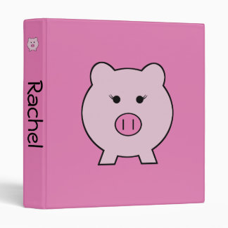 Sadie the Pink Pig ~ Cute Girly Kawaii Binder