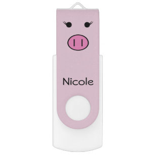 Sadie the Pink Pig ~ Cute Girly Kawaii Flash Drive