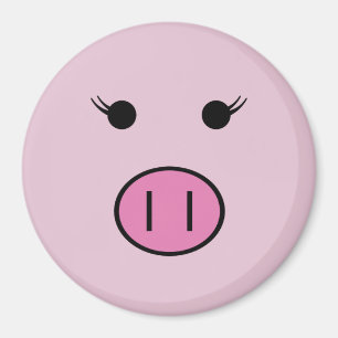 Sadie the Pink Pig ~ Cute Girly Kawaii Magnet