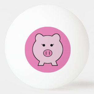Sadie the Pink Pig ~ Cute Girly Kawaii Ping-Pong Ball
