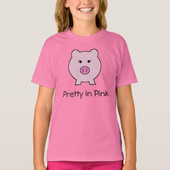 Sadie The Pink Pig ~ Cute Girly Kawaii T-shirt by Ladiebug at Zazzle