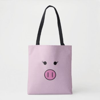Sadie The Pink Pig Tote Bag by Ladiebug at Zazzle
