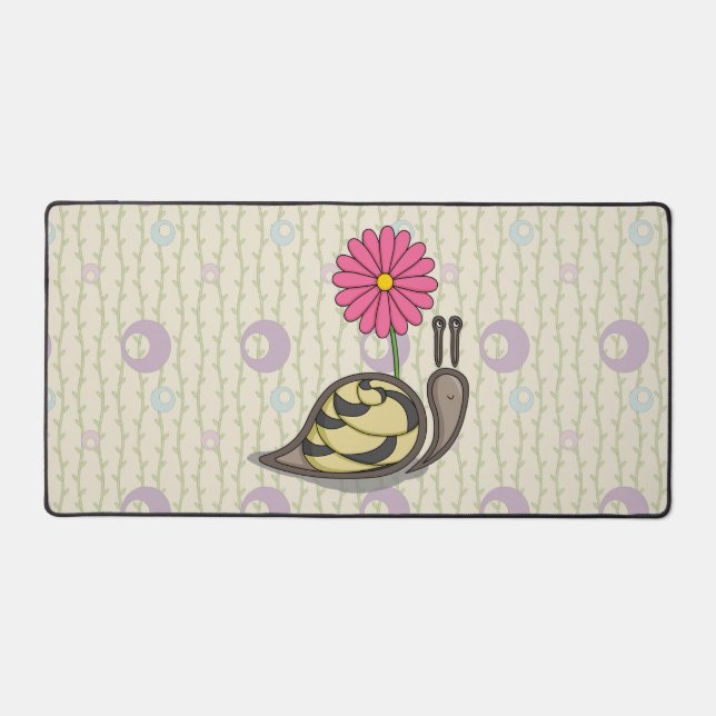 Sadie the Snail Desk Mat (Front)
