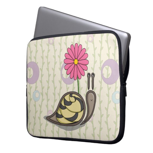 Sadie the Snail Laptop Sleeve (Front Left)