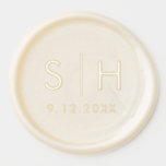 SADIE Wedding Monogram Initials Wax Seal Sticker<br><div class="desc">This personalized wax seal is designed to leave a lasting impression on your guests and elevate the elegance of your wedding invitations. It features your initials in a beautifully intricate design,  while creating a tactile experience that hints at the extraordinary celebration to come.</div>